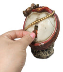 New Orleans Bayou Madame LaLaurie Skull with Turquoise Rocks Money Bank Figurine