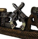 Texas Word Art Lasso Ropes Bullets Horseshoes Cowboy Hat Guns Desktop Figurine