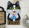 Whimsical Crazy For Cats Feline Kitty Black Cat Play Door Or Wall Hanging Sign