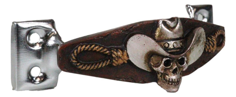 Set of 6 Country Western Cowboy Skull With Gallow Ropes Drawer Handle Bar Pulls