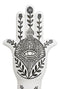 Hamsa Palm Hand Of God Eye Of Providence With Floral Motifs Decorative Figurine