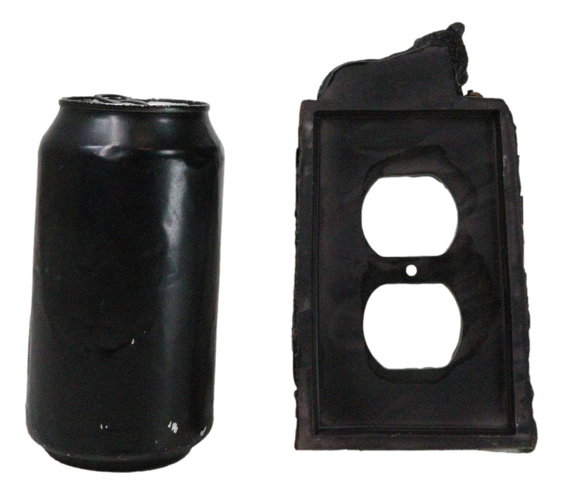 Set of 2 Rustic Forest Black Bears Climbing Tree Double Receptacle Outlet Covers