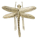 Small Gold Leaf Resin Modern Dragonfly Wall Sculpture Or Tabletop Decoration 7"