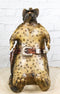 Western Cowboy Armadillo with Sheriff Gun Hat Badge Cell Phone Holder Figurine