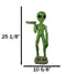 Bizarre Green ET Roswell UFO Alien Butler at Your Service Dish Stand Statue 25"H