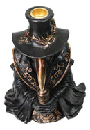 Bubonic Plague Doctor With Raven Mask Holding Potion Backflow Incense Burner