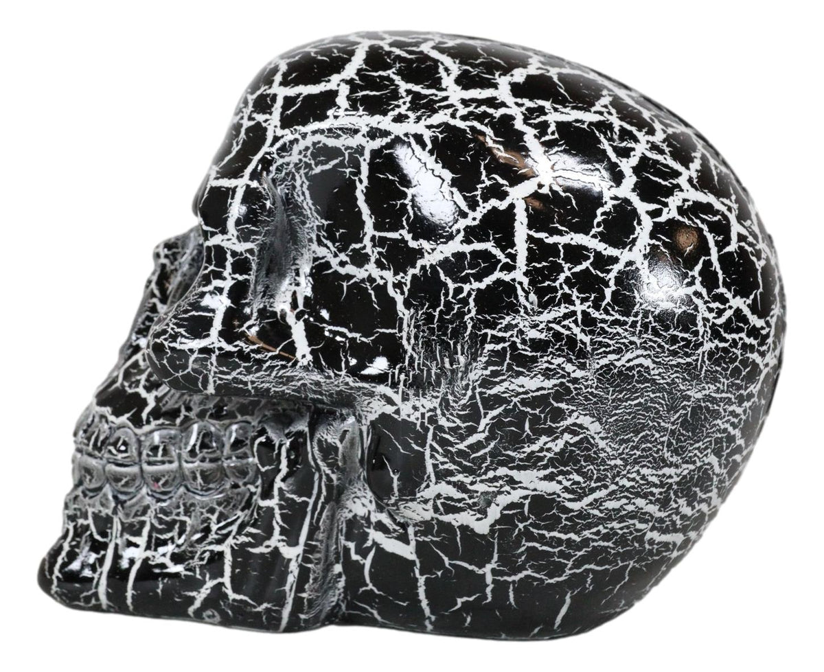 God of Lightning Thunder Bolt Punk Rock Black Skull Figurine Ossuary Macabre Art