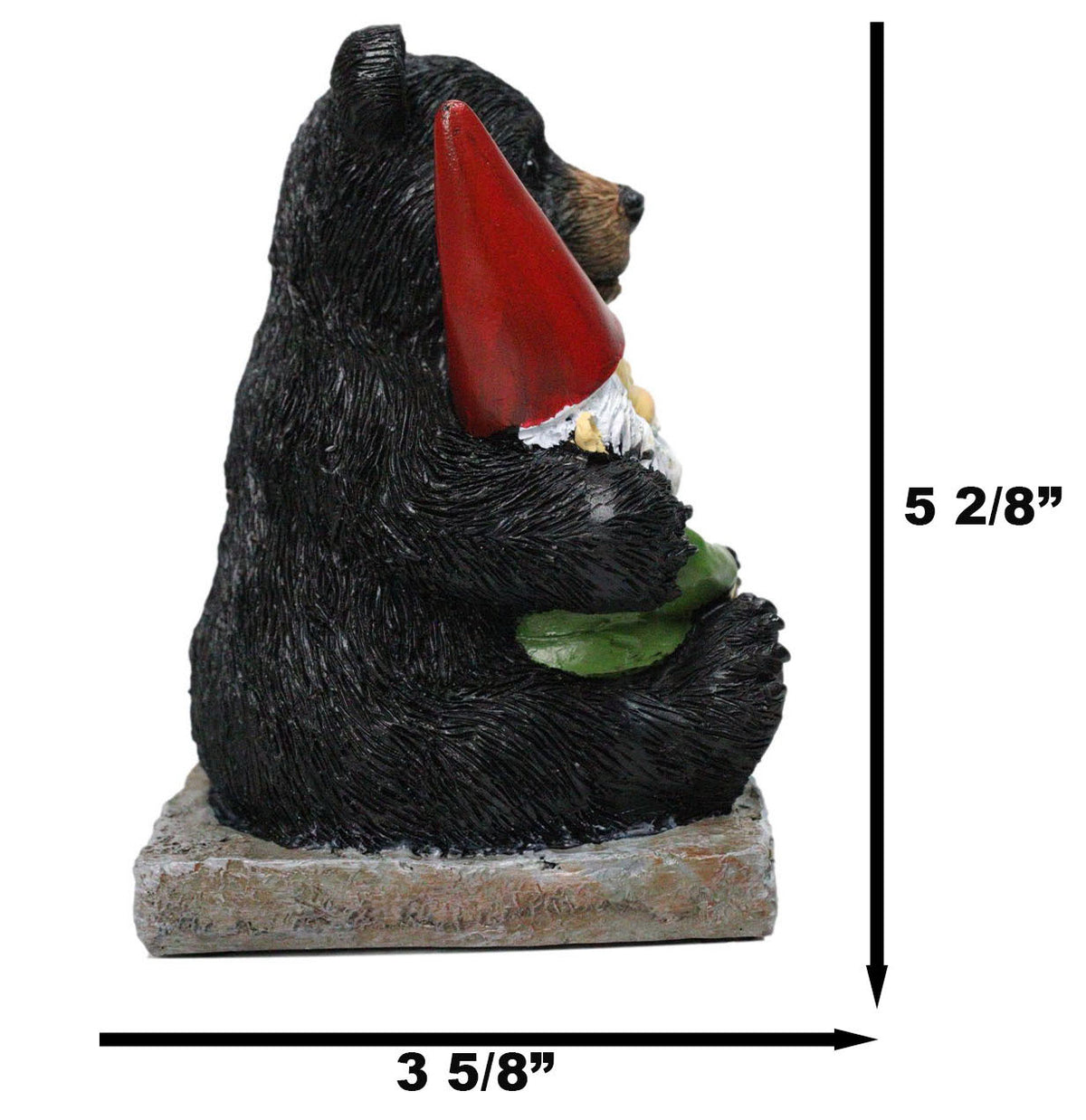 Backwoods Buddies Black Bear Hugging Gnome Figurine Whimsical Woodland Bear