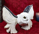 Arctic Magic White Snow Owl Flapping Its Pentagram Spellbook Wings Figurine