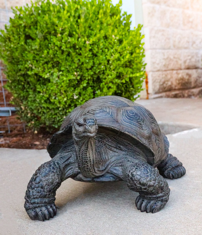 Realistic Marine Lifelike Galapagos Giant Tortoise Turtle Large Statue 18"L