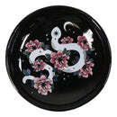 Ceramic Gothic Wicca Pink Floral Roses Serpentine Snake Apothecary Trinket Dish