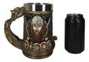 Viking Skull Berserker Warrior Wearing Horned Helmet Axes And Shields Coffee Mug