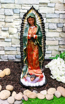 Blessed Virgin Our Lady of Guadalupe Statue with Brass Name Plate Base 24" Tall