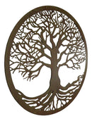 Green 23"D Oversized Celtic Tree of Life Medallion Metal Wall Circle Plaque