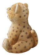 Whimsical Animal Kingdom Leopard Cub Seated With Big Smile Figurine