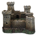 Medieval Grand Stonewall Castle Gatehouse With 12 Miniature Dragons Figurine Set