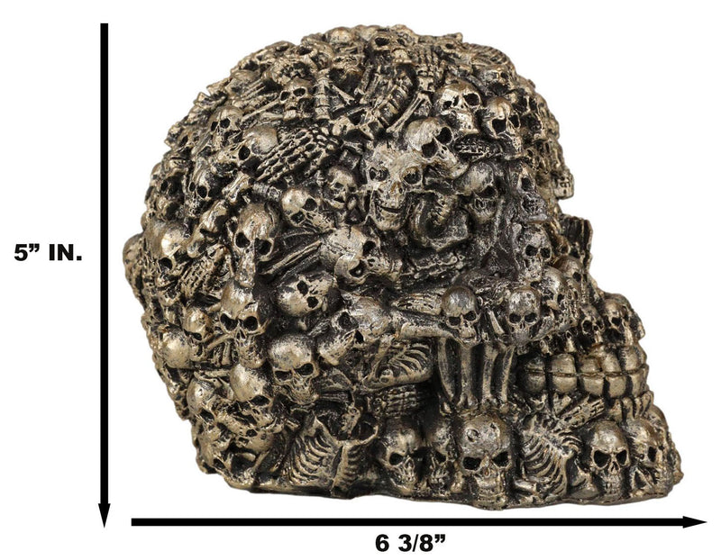 Ossuary Morphing Ghost Whisper Boneyard Skeletons Faux Brass Skull Figurine