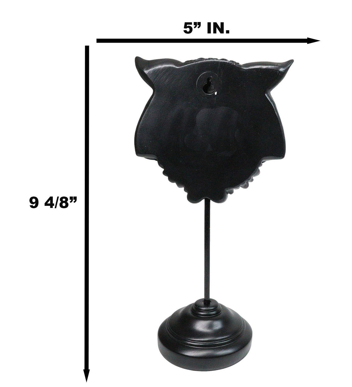Wicca Black Sacred Cat Moon Masque Ornament On Pole Stand Or Wall Sculpture