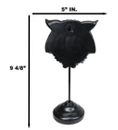 Wicca Black Sacred Cat Moon Masque Ornament On Pole Stand Or Wall Sculpture