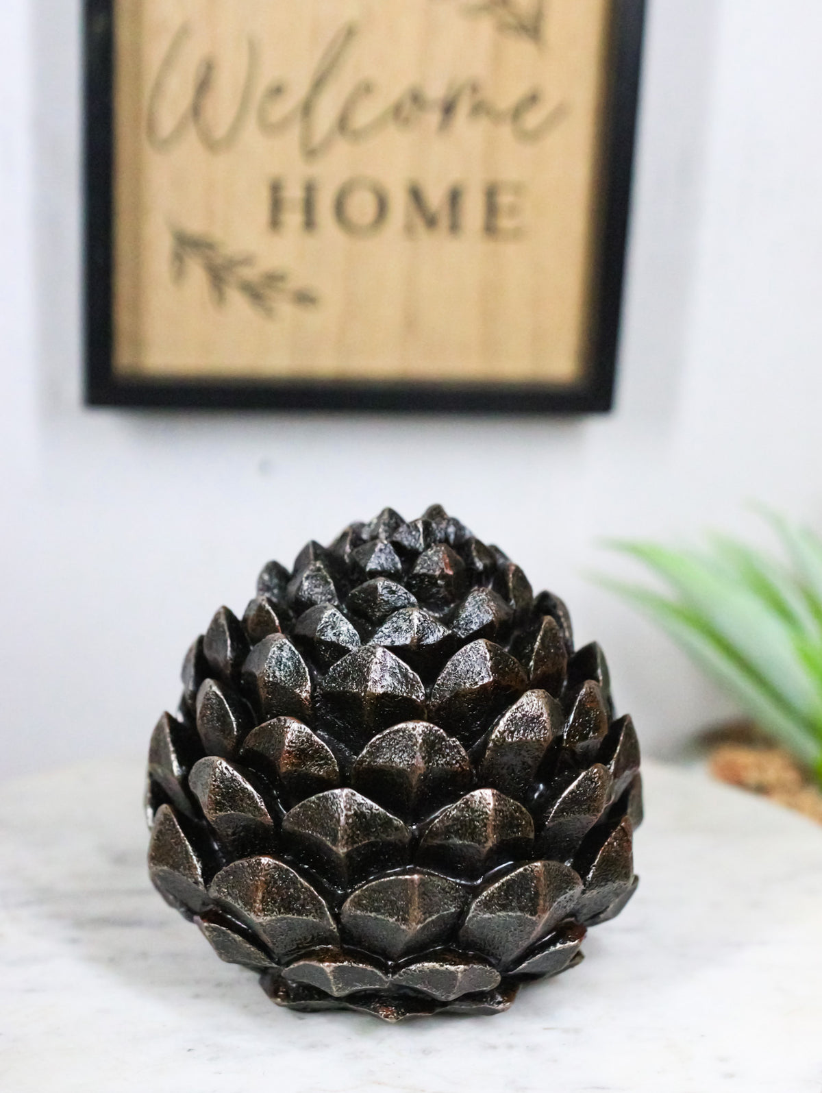 Cozy Pines Rustic Pinecone Figurine Small Woodland Pine Cone Tabletop Decor