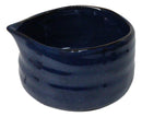 Glossy Navy Blue Ceramic Japanese Matcha Green Tea Bowl Whisk & Scoop Set