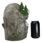 Snow Capped Wolf Den Rocky Cave Lair With Pine Trees LED Display Stand Sculpture