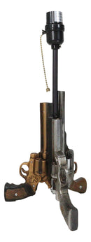 Rustic Western Texas Triple Six Shooter Gun Pistols Desktop Bedside Table Lamp