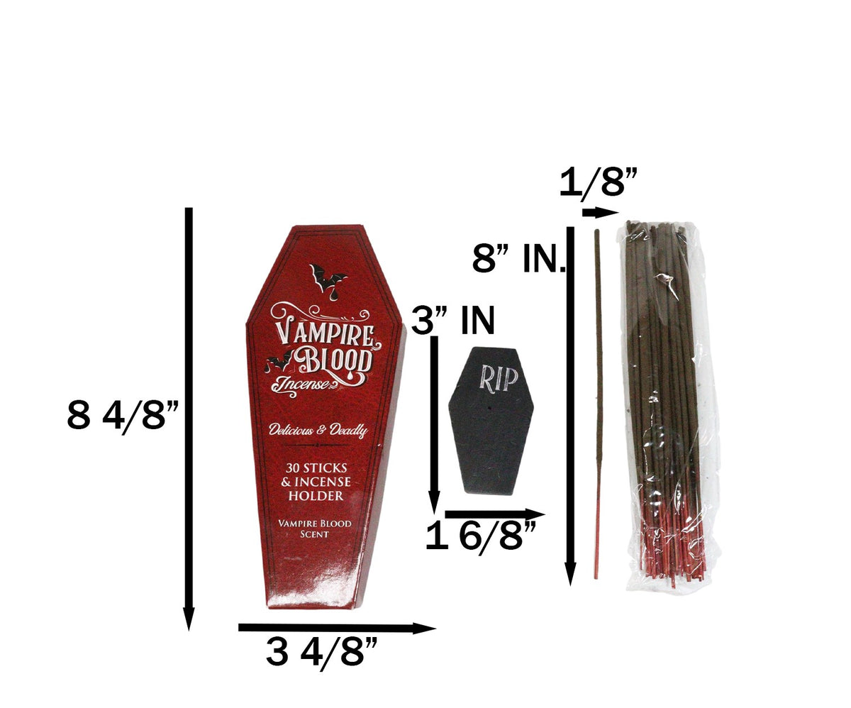 Vampire Blood Incense Sticks Pack of 30 With RIP Coffin Incense Stick Holder