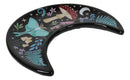 Porcelain Wicca Dark Forest Toadstool Mushrooms Moth Crescent Moon Trinket Dish