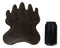 Pack of 2 Cast Iron Grizzly Bear Left and Right Paws Garden Stepping Stones