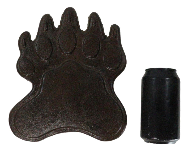 Pack of 2 Cast Iron Grizzly Bear Left and Right Paws Garden Stepping Stones