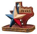 Rustic Western Star State Of Texas Map Horseshoe Ropes Napkin Or Card Holder