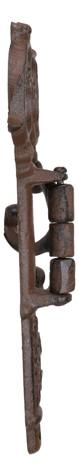 Pack of 2 Cast Iron Rustic Victorian Ornate Key Shaped Swivel Triple Wall Hook