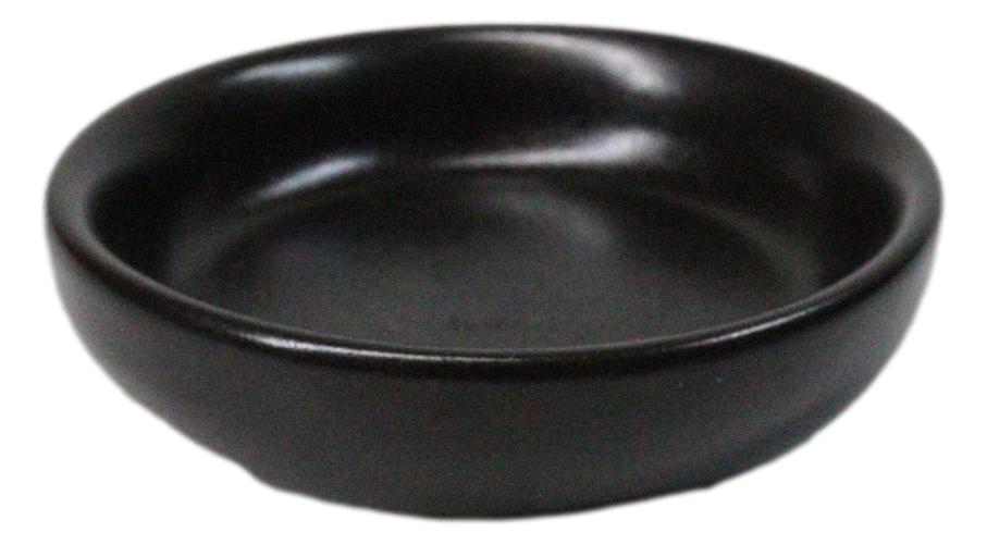 Pack Of 6 Ceramic Kokuyo Black Soy Sauce Oil Condiment Round Dishes Bowls 1.5oz