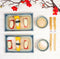 Ao Nagashi Porcelain Sushi Plates Sauce Dishes Chopsticks Dinnerware Set For 2