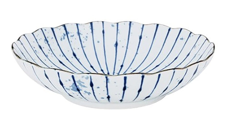 Pack Of 6 Fubuki Tokusa Made In Japan Round Flair Deep Plates Shallow Bowls 24oz