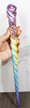 Wizards Fantasy Cosplay Rainbow Unicorn Horn Magic Wand Staff Prop Accessory 13"