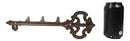 Rustic Cast Iron Dragon Claws Dungeon Key Triple Peg Wall Hook Sculpture 12"
