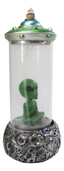 UFO Green Roswell Alien Yoga Spaceship Capsule Backflow Incense Cone Burner
