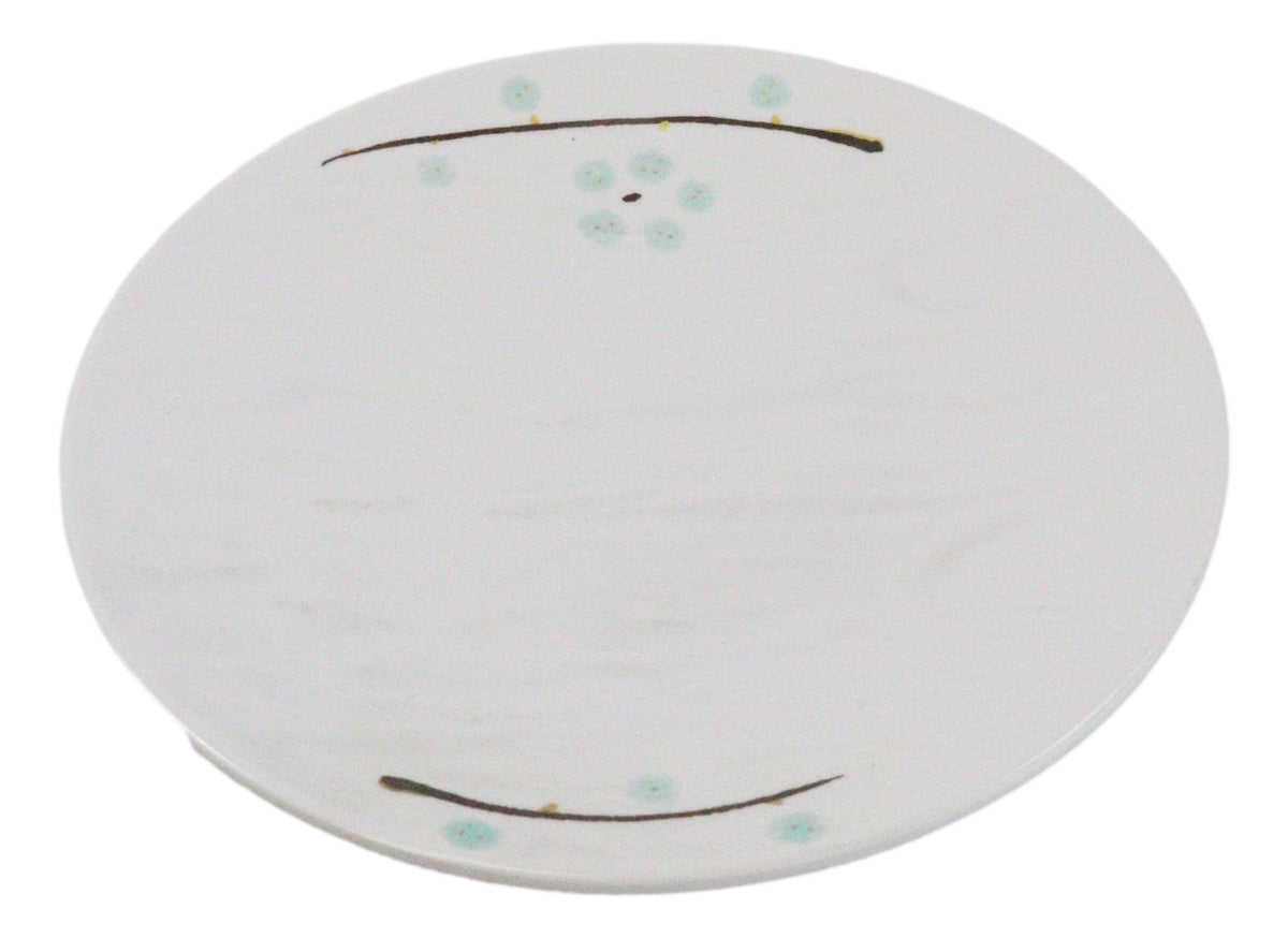 Set Of 6 Yukino Hana Snowflakes Melamine Appetizer Dessert Salad Round Plates 7"