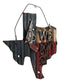 Western We Don't Dial 911 Sign Gun Texas State Map Metal Wall Decor Plaque