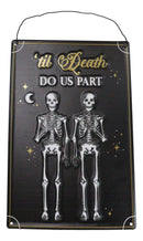 Set Of 2 Love Never Dies Gothic Wedding Til Death Do Us Part Metal Wall Signs