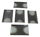 Pack Of 5 Grey Tone Hakumu Ceramic Collection Rectangular Sushi Plates 7.75" L