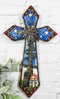 Rustic Country Windmill By Cottage Barn Home With Starry Night Skies Wall Cross