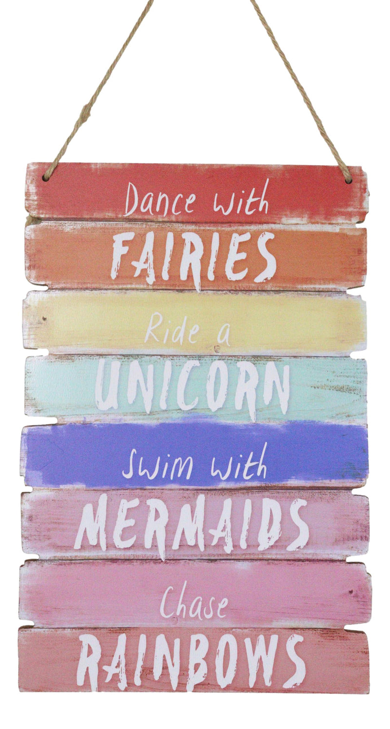 Dance With Fairies Ride A Unicorn Swim With Mermaids Chase Rainbows Wall Decor