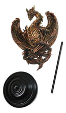 Fantasy Blood Auctor Dragon Masque Ornament On Pole Stand Or Wall Sculpture