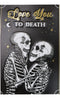 Set Of 2 Love Never Dies Gothic Wedding Love You To Death Metal Wall Signs Decor