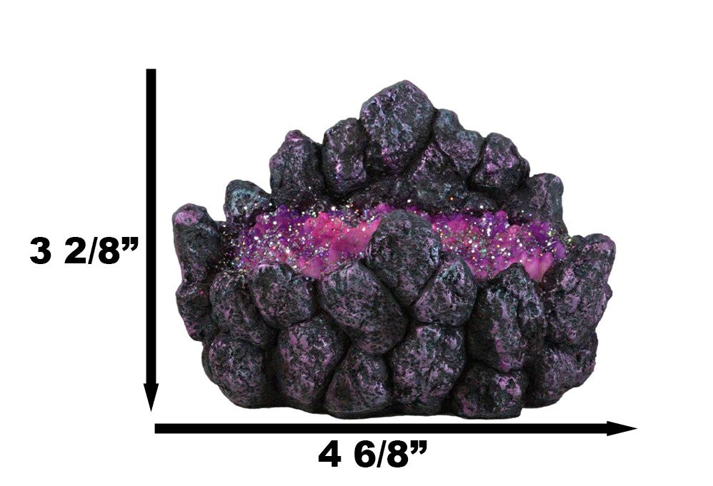 5 Assorted Wizard Magic Wands With Faux Geode Crystals Rock Holder Stand Set - Ebros Gift