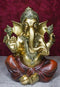 Vastu Hindu Elephant God Ganesha Ceremonial Ganapati Seated Figurine 10"H