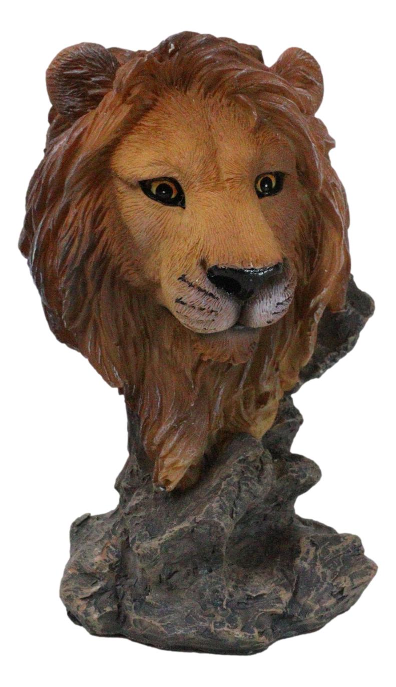 Safari Grasslands Jungle Pride Rock Lion King Bust Decorative Figurine 4.75" H